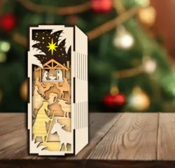 Nativity scene book nook