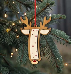 Reindeer Alphabet I Ornament