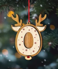 Reindeer Alphabet O Ornament