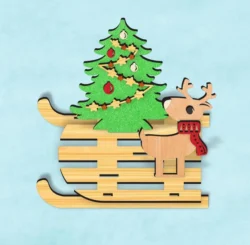 Reindeer Christmas Sleigh Stand