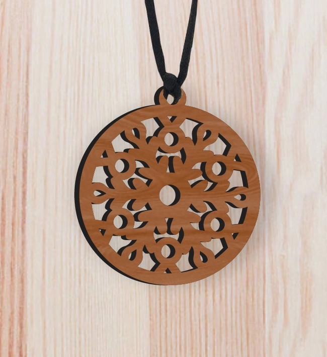 Round Snowflake Pendant