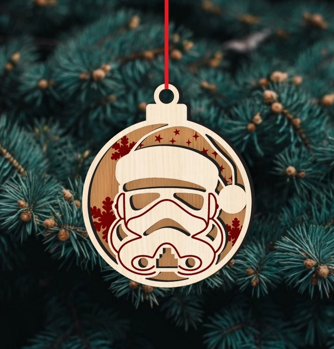 Stormtrooper Santa Christmas Ornament