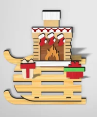 Stove Christmas Sleigh Stand