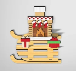 Stove Christmas Sleigh Stand