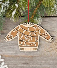 Ugly Christmas Sweater With Decoration Led Light