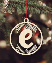 Alphabet E Christmas Ball Ornament