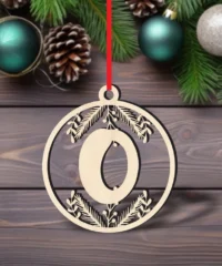 Alphabet O Christmas Ball Ornament