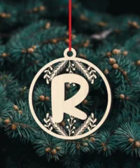 Alphabet R Christmas Ball Ornament