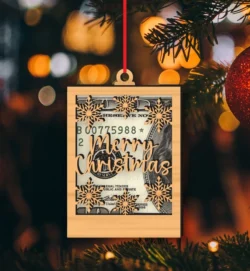 Christmas Cash Money Holder With Merry Christmas