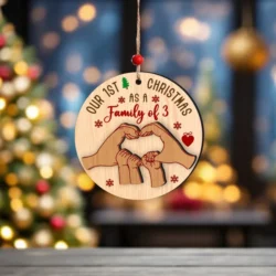 Christmas Family Of Five Hands Ornament