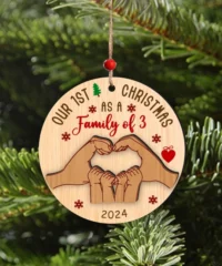 Christmas Family Of Six Hands Ornament