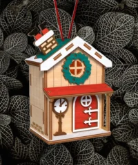 Christmas house with chimney