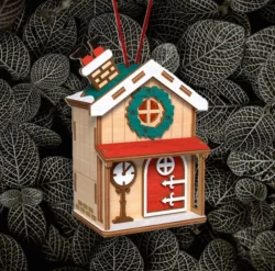 Christmas house with chimney