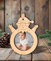 Elf Christmas Photo Frame Ornament
