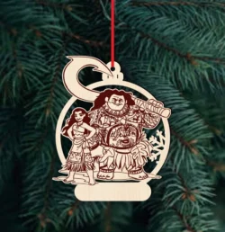 Maui And Moana Disney Christmas Ball