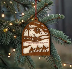 Nativity Scene Christmas Ornament Three Kings Riding Camel