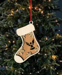 Socks Christmas Ornament With Angel