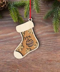 Socks Christmas Ornament With Bauble