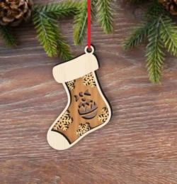 Socks Christmas Ornament With Bauble