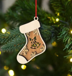 Socks Christmas Ornament With Bell