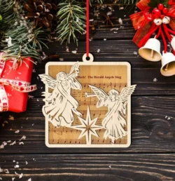 Hark The Herald Angels Sing Nativity Scene Christmas Ornament