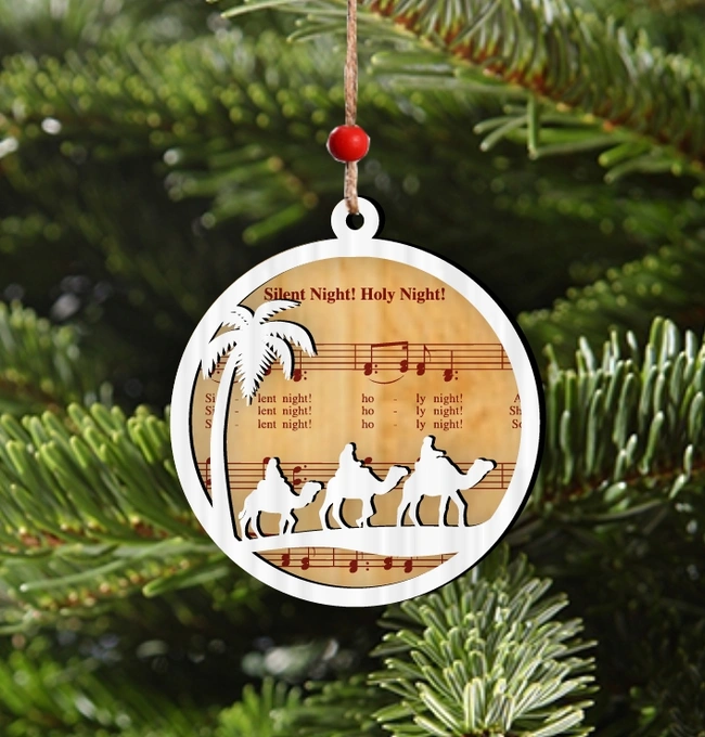 Nativity Christmas Ornament With The Three Kings Riding Camel