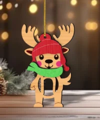 Deer Letter N Christmas Ornament Deer Letter N Christmas Ornament