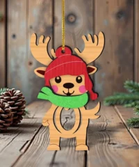 Deer Letter O Christmas Ornament