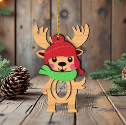 Deer Letter O Christmas Ornament